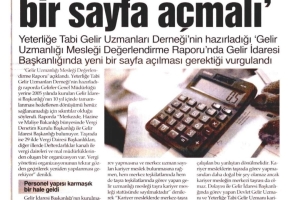 "Gelir İdaresi Yeni Bir Sayfa Açmalı" (Muhtelif Gazeteler)